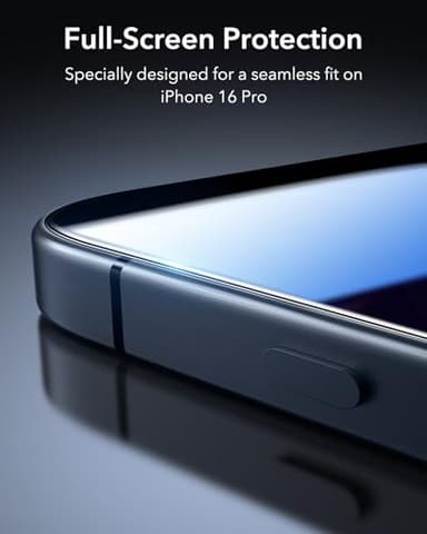 ESR 3 Pack 9H+ Glass for iPhone 16 Pro Privacy Screen Protector, [Military Grade Shatterproof & Longest Durable] Armorite Anti-spy Tempered Glass with UltraFit Tray - Image 7