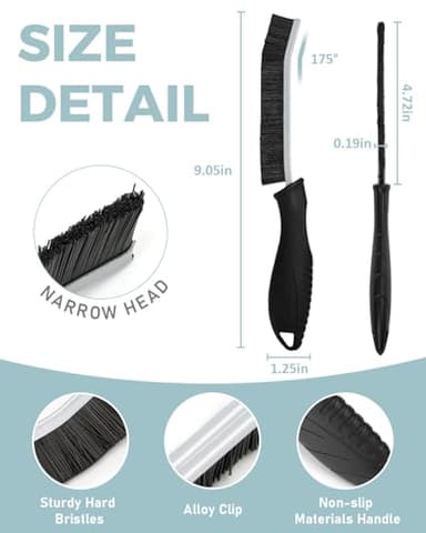 SXhyf Crevice Cleaning Brush - Grout Scrub Brush, House Cleaning Supplies, Gap Cleaning Tools, Home Essentials, Gifts for Women Men, Hard Bristle Crevice Cleaner Brush for Household Use, Bathroom - Image 5