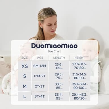 Duomiaomiao 2 Pack 0.5 TOG Toddler Sleep Sack 12-24 Months 100% Cotton Lightweight Baby Sleep Sack with Feet, Breathable Comfy Toddler Wearable Blanket - Image 7