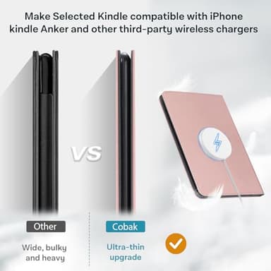 CoBak Stand Case for 7" Kindle Paperwhite 12th Gen 2024 and Kindle Colorsoft with Hand Strap - Compatible with iPhone MagSafe, for Samsung/Belkin/Anker Wireless Charging Pads, Durable, Auto Sleep Wake - Image 5