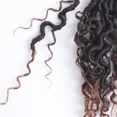Vemet Goddess Locs Crochet Hair,8 Inch 9 Packs Faux Locs Synthetic Crochet Hair for Black Women, Boho Style Pre looped crochet with Curly Ends - Image 6