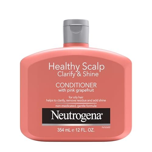 Neutrogena Exfoliating Healthy Scalp Clarify & Shine Conditioner for Oily Hair and Scalp, Anti-Residue Conditioner with Pink Grapefruit, Paraben & Phthalate-Free, Color-Safe, 12oz - Image 1