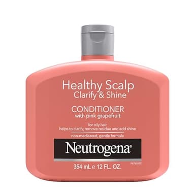 Neutrogena Exfoliating Healthy Scalp Clarify & Shine Conditioner for Oily Hair and Scalp, Anti-Residue Conditioner with Pink Grapefruit, Paraben & Phthalate-Free, Color-Safe, 12oz - Image 1