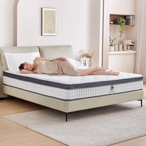 Full Size Mattress, 10 inch Hybrid Mattress in a Box, Medium Firm, Pressure Relief & Motion Isolation, Gel Memory Foam Pocket Springs, CertiPUR US Certified, 365 Nights Trial - Image 1