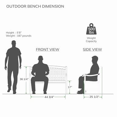 Cambridge Casual Arie 4-Foot Teak Wood Outdoor Garden Bench – Weather-Resistant Wooden Patio Bench for Porch, Deck, Lawn, Backyard, or Balcony – Stylish and Durable Seating - Image 3