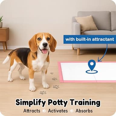 MoMoCo 23"x23"-100 Count Pink Puppy Pads, Super Absorbent, Leak-Proof, Quick-Dry Training Pads for Small Dogs & Puppies, Disposable Potty Pads - Image 3