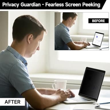 16 Inch 16:10 Laptop Privacy Screen Filter, Anti Blue Light Glare & Anti Scratch Computer Privacy Shield for 16" with 1920x1200 Aspect Ratio Laptop - Image 4