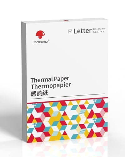 Phomemo Thermal Printer Paper 8.5 x 11 Inch, Advanced Thermal Printing, Phomemo Paper Compatible with M08F-Letter, M832, M834, A285M, with Brother Letter Portable Printer, Size 8.5" x 11", 100 Sheets - Image 1