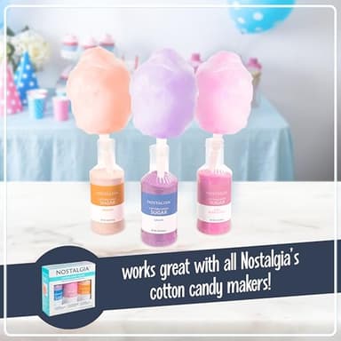 Nostalgia Cotton Candy Machine - Retro Cotton Candy Machine for Kids with 2 Reusable Cones, 1 Sugar Scoop, and 1 Extractor Head – Red - Image 7