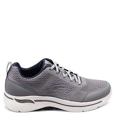 Skechers Men's Gowalk Arch Fit-Athletic Workout Walking Shoe with Air Cooled Foam Sneaker, Grey/Navy, 12 X-Wide - Image 4