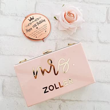 Ming Heng 18th Birthday Gifts Inspirational Compact Makeup Rose Gold Makeup Mirror for Daughter Niece Sister Best Friends,Coming of Age Gift for Girls,18 Years Old Birthday Party Gift - Image 3