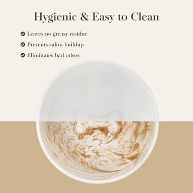 MALACASA Ceramic Dog Bowls, Dog Water/Food Dish with Wood Stand Non-Slip,14oz, Pet Basic Bowls for Your Puppy, Small Dogs or Cats,Glaze Matte Weighted Non-Slip (S-1.5 Cups) - Image 6