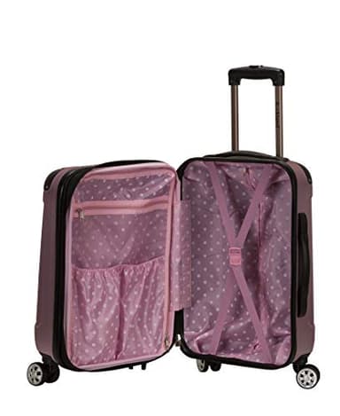 Rockland London Hardside Expandable Luggage with Spinner Wheels, Pink, 28-24-20-Inch - Image 8
