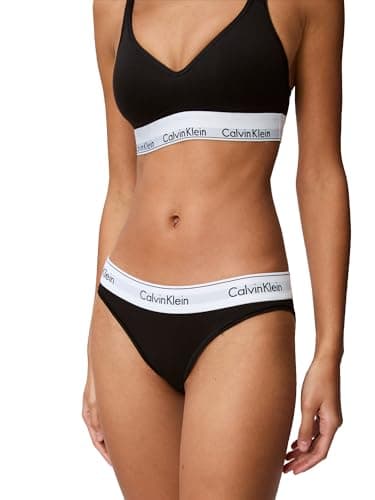 Calvin Klein Modern Cotton Stretch Bikini Panty, Black, Large - Image 4