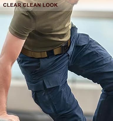 BULLIANT Tactical Belt for Men, Men Stretch Nylon Web Gift Belt 1.5"-Hiking Rigger Military Work-Quick Release(Wood Thrush,28"-32" Waist Adjustable) - Image 7