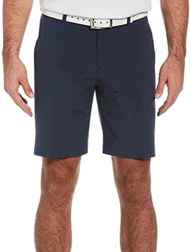 PGA TOUR Men's Standard Flat Front Horizontal Textured Golf Shorts, Deep Navy HTR, 32 - Image 1