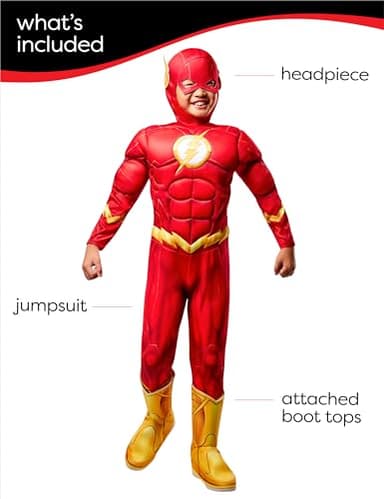Rubies DC Comics Superheroes: The Flash Costume for Kids, Boy's Large - Image 2