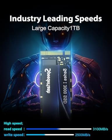 Speederlash 1TB NVMe M.2 PCIe3.0 SSD, Gen3x4 M.2 2280 Internal Solid State Drive, up to 3100MB/s, SLC Cache 3D NAND, for Laptop, PC Desktops - Image 2