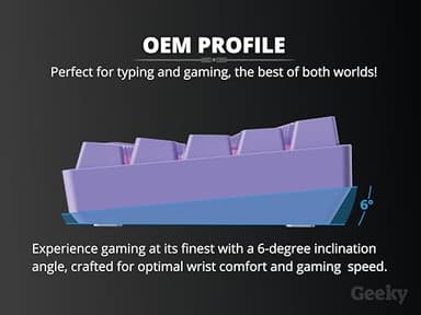Geeky GK61 60% | Hot Swappable Mechanical Gaming Keyboard | 61 Keys Multi Color RGB LED Backlit for PC/Mac Gamer | ANSI US American Layout (Lavender, Mechanical Blue) - Image 8