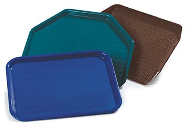 Carlisle FoodService Products Cafe Fast Food Cafeteria Tray with Patterned Surface for Cafeterias, Fast Food, And Dining Room, Plastic, 16.31 X 12.06 X 0.7 Inches, Blue, (Pack of 24) - Image 7