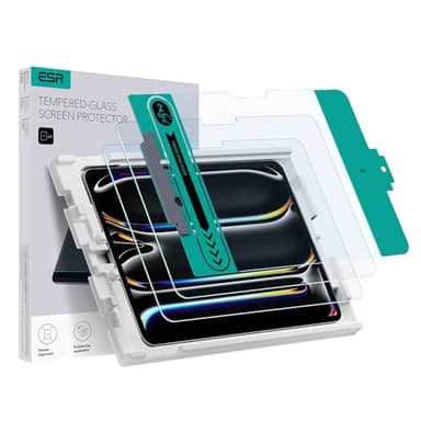 ESR 2 Pack Screen Protector for iPad Pro 11 Inch M4 2024, Tempered Glass Film with Easy Application Tray, Scratch Resistant, HD Clarity - Image 1