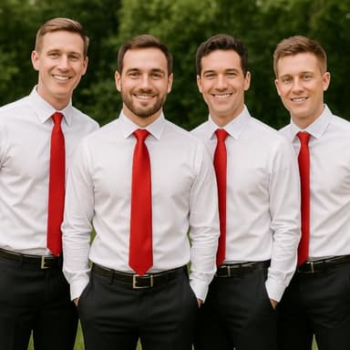 trilece Ties for Men - Mens Red Tie - Men's Solid Color Costume Ties - Formal Neckties for Men - Neck Tie for Man (Red) - Image 6