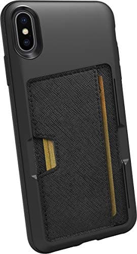 Smartish iPhone Xs Max Wallet Case - Wallet Slayer Vol. 2 [Slim Protective Kickstand] Credit Card Holder for Apple iPhone 10S Max (Silk) - Black Tie Affair - Image 1