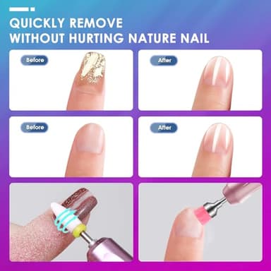 26pcs Nail Drill Bits Set, 3/32inch Professional Ceramic Safety Bits for Nail Drill, Cuticle Efile Nail Drill Bits, Remover Bits for Acrylic Gel Nail Tech Manicure Pedicure, Home Salon - Image 6