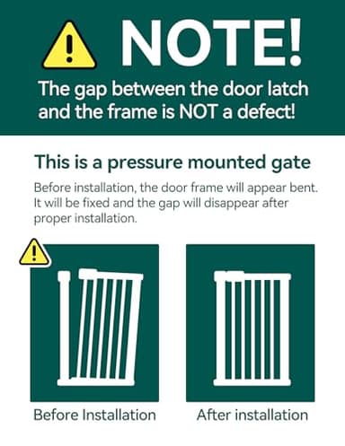 BABELIO 26-28.5 Inch Narrow Easy Install Baby Gate, Auto-Close Pet Gate for Small Stairs and Doorways, NO Drilling Pressure Mounted, NO Extensions, Black - Image 9