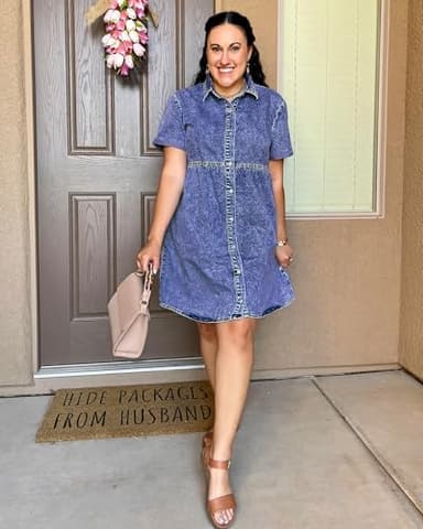 GRAPENT Fall Dresses for Women Party Dress Summer Casual Homecoming with Sleeves Cute Outfits Color Reef Blue Size Large 12 14 - Image 6