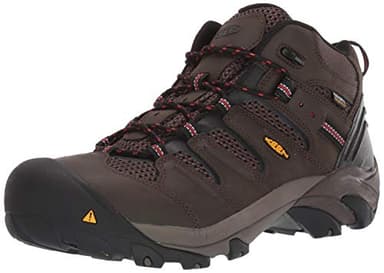 KEEN Utility Men's Lansing Mid Height Steel Toe Waterproof Work Boots, Cascade Brown/Brindle, 10.5 US - Image 1