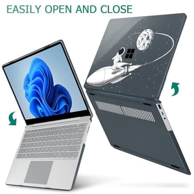 Mektron Case for 13.5" Microsoft Surface Laptop 5/4/3 with Metal Palm Rest Model 1951/1868, 2019/2021/2022 Release Plastic Hard Shell Cover with Screen Protector, Astronaut - Image 4