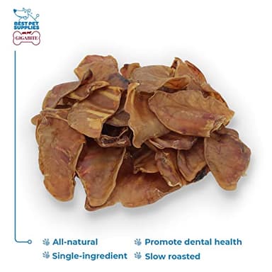 Best Pet Supplies GigaBite Roasted Pig Ears for Dogs - Natural Dog Chews, Roasted Pigs Ears, Safe for Puppies and Aggressive Chewers, Cleans Teeth and Gums - Whole Ears, Pack of 22 - Image 2