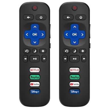 (Pack of 2) Replacement Remote Control Only for Roku TV, Compatible for TCL Roku/Hisense Roku/Onn Roku/Sharp Roku/Element Roku/Westinghouse Roku/Philips Roku Smart TVs (Not for Roku Stick and Box) - Image 1