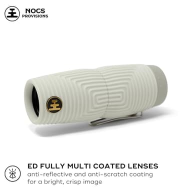 Nocs Provisions Zero Tube 10x25 ED Glass Waterproof Monocular – Rugged, Shockproof, Fogproof Optic for Adults & Kids, Built for Birdwatching, Hunting & Travel - Bone Gray - Image 2