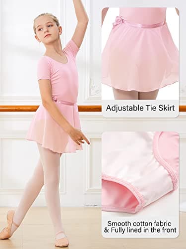 Stelle Ballet Leotards for Girls Toddler Dance Dress Outfit Combo with Skirt and Tights (Toddler/Little Kid/Big Kid)(Ballet Pink (Adjustable Tie), 85) - Image 4