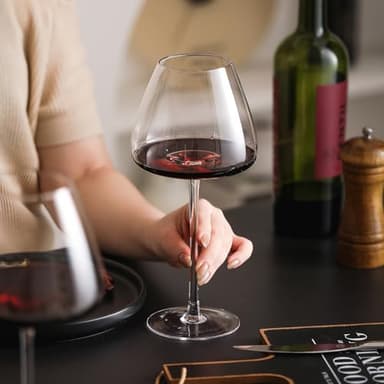 Leijosya Crystal Red Wine Glasses, 24 oz Long Stem, Set of 2 with Gift Box (Large) - Image 5