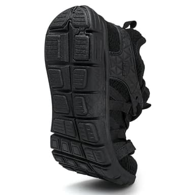 INZCOU Running Shoes Lightweight Tennis Shoes Non Slip Workout Shoes All Black Breathable Mesh Walking Sneakers 10women / 9men - Image 2