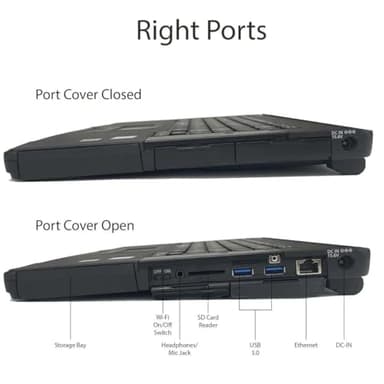 Panasonic Toughbook 54 MK3 Semi-Rugged Laptop, 14" HD Display, Core i5-7th Gen, 512GB SSD, 32GB, Webcam, DVD Super Multi, Windows 11 Pro, New Battery (Renewed) - Image 4