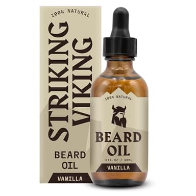 Striking Viking Vanilla Beard Oil for Men - Naturally Derived Conditioner with Argan & Jojoba Oils for Softening, Moisturizing and Growth (2 Oz) - Image 1