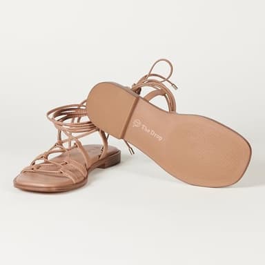 The Drop Women's Haven Lace Up Gladiator Sandal, Doe Tan, 8 - Image 4