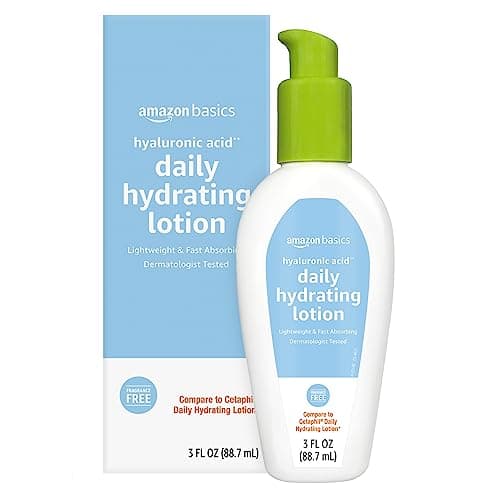 Amazon Basics Hyaluronic Acid Face Lotion, Hydrating, 3 Fluid Ounces (1-Pack), Perfect for Daily Use - Image 1