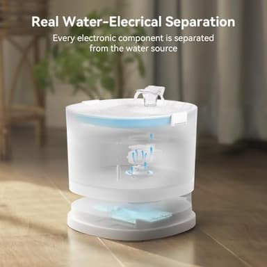 Cheerble Pumpless Cat Water Fountain, 2L/67oz E1 Automatic Cat Water Dispenser for Cats & Dogs MagDrive™ Technology Dual Mode Dispensing, No Cleaning Hassle, No Electrical Leakage, BPA-Free - Image 4