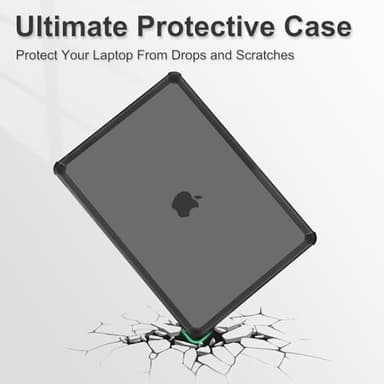 MOSISO Compatible with MacBook Pro 13 inch Case M2 2025-2016 A2338 M1 A2251 A2289 A2159 A1989 A1708 A1706, Anti-Cracking Heavy Duty Plastic TPU Bumper Hard Case&Keyboard Skin&Screen Film, Gray - Image 3