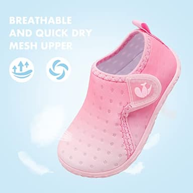 JOINFREE Toddler Sneakers for Boys Girls Slip-on Sneakers Kids Aqua Sock Barefoot Water Shoes Light Pink 18-24 Months - Image 3