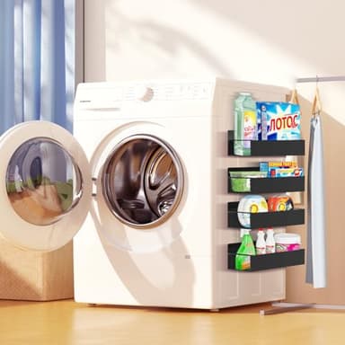 SMRCAD Magnetic Spice Rack Organizer for Fridge Seasoning Organizer for Kitchen storage with Screw Magnetic Shelf with Hook for Refrigerator and Oven (6pack) - Image 6