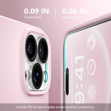 GONEZ for iPhone 15 Pro Max Case Silicone, Compatible with Magsafe, Camera Protector + Screen Protector, Soft Anti-Scratch Microfiber Lining, Liquid Silicone Shockproof Phone Cover, Chalk Pink - Image 5