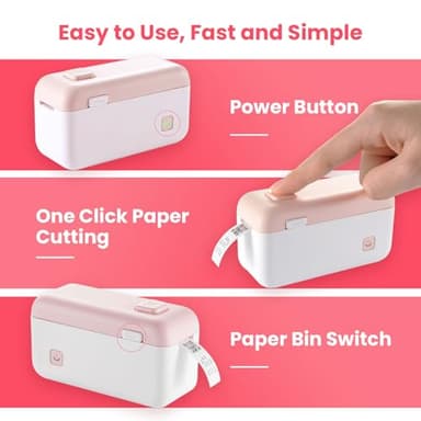 Mini Label Printer - Portable Bluetooth Label Maker Machine with Tape, HP4 Sticker Maker for Kitchen Storage, Home Organization - Image 3