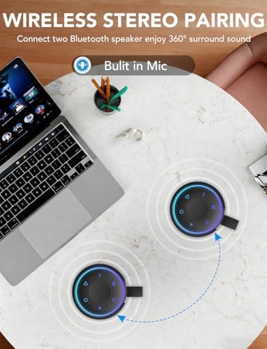 Portable Bluetooth Speaker, Bluetooth 5.4 Speaker, 30W Dual Speaker, 2.0 Channel, Deep Bass, 30H Playtime, Colorful RGB Lights, IPX7 Waterproof, TWS pairing for Outdoor/Home/Party/Travel, Gift Ideas - Image 6