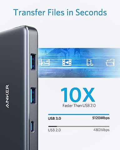 Anker USB C Hub (7-in-1), with 4K HDMI, 85W Power Delivery, USB-C and 2 USB-A 5Gbps Data Ports, microSD and SD Card Reader, for MacBook Air, MacBook Pro, XPS, and More - Image 5